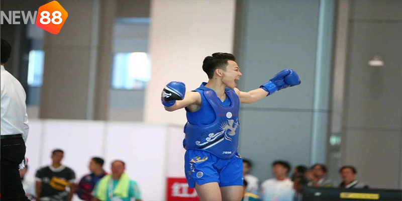 Wushu Việt Nam Bùng Nổ Tại SEA Games 33 Với Cú Đúp HCV 7 Thu Thủy giành HCV tán thủ hạng 60kg